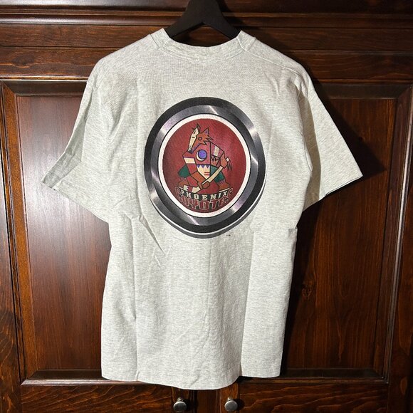 Vintage Phoenix Coyotes NHL T-Shirt – 90s – Gray – Single Stitch – Fits M-L - Picture 2 of 5